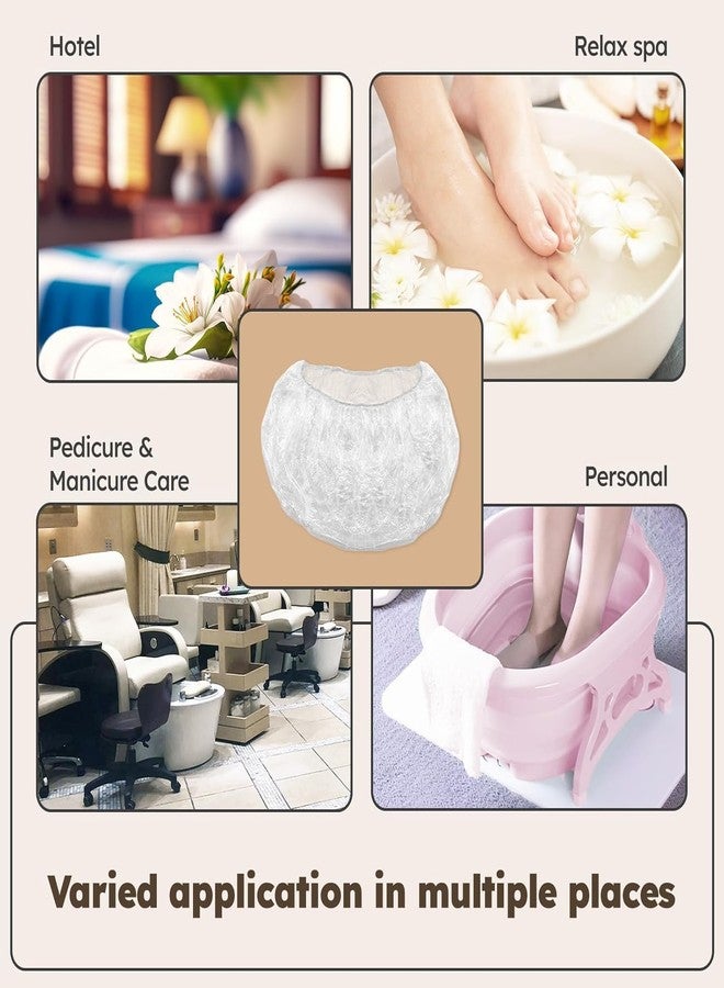 Nidy® 100Pcs Disposable Spa Chair Liners Elastic Bags for Pedicure and Foot Massage Fits Most Salon Chair Tubs Clear large Size fit to all Spa Chair and tubs - Image 3