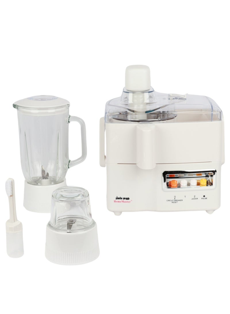 Home Master 3 in 1 blender food processor with juicer and grinder - sharp stainless steel blades - Image 3