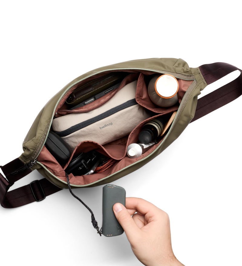 Bellroy Laneway Crescent Bag (everyday 7 liter minimalist shoulder bag with plenty of pockets and adjustable strap) - SeaKelp - Image 2
