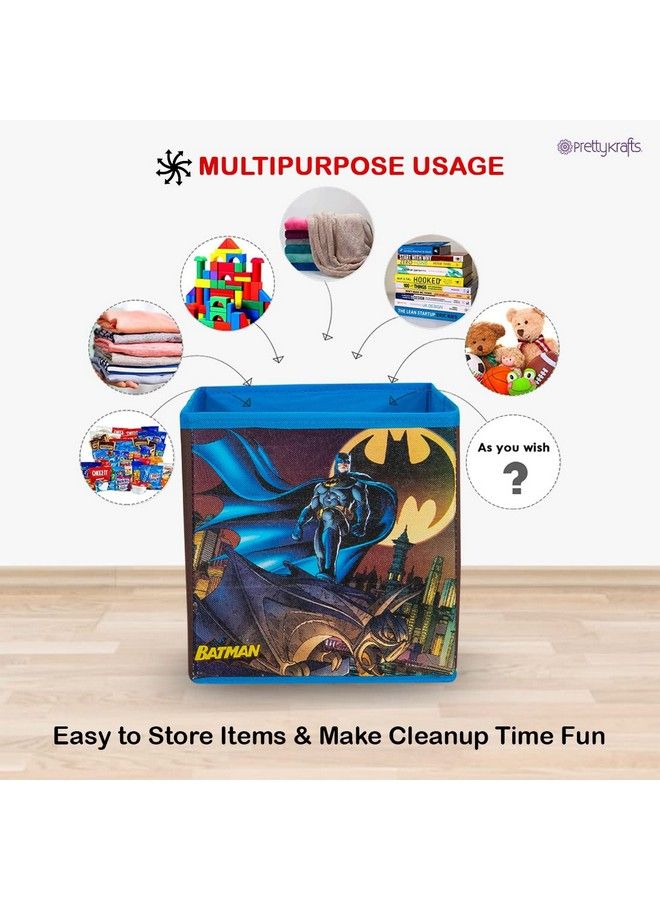 PrettyKrafts Batman Toys Organizer Storage Box For Kids (Blue Small)Set Of 3 Pieces - Image 5