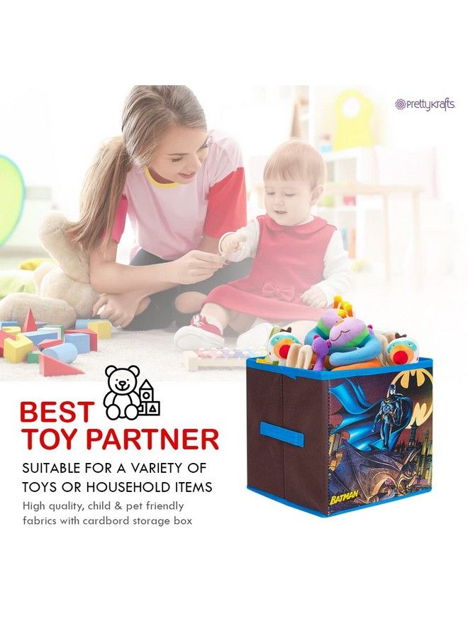 PrettyKrafts Batman Toys Organizer Storage Box For Kids (Blue Small)Set Of 3 Pieces - Image 3