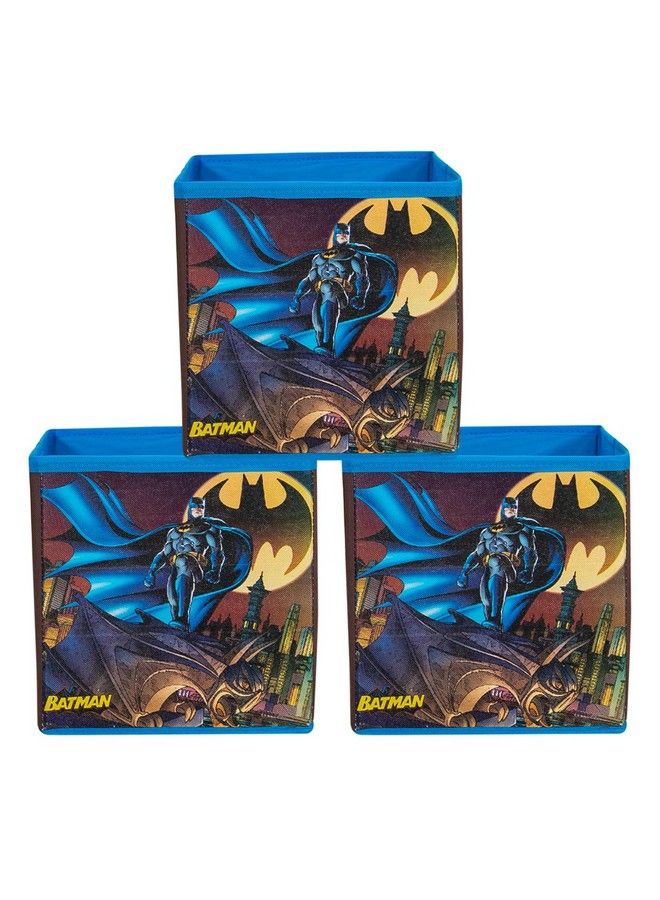 PrettyKrafts Batman Toys Organizer Storage Box For Kids (Blue Small)Set Of 3 Pieces - Image 1