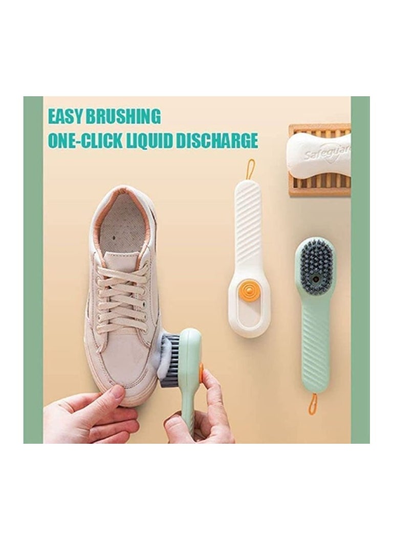 Generic - Multi-functional shoe brush with box Automatic multi-color liquid long-handled cleaning brush - Image 1