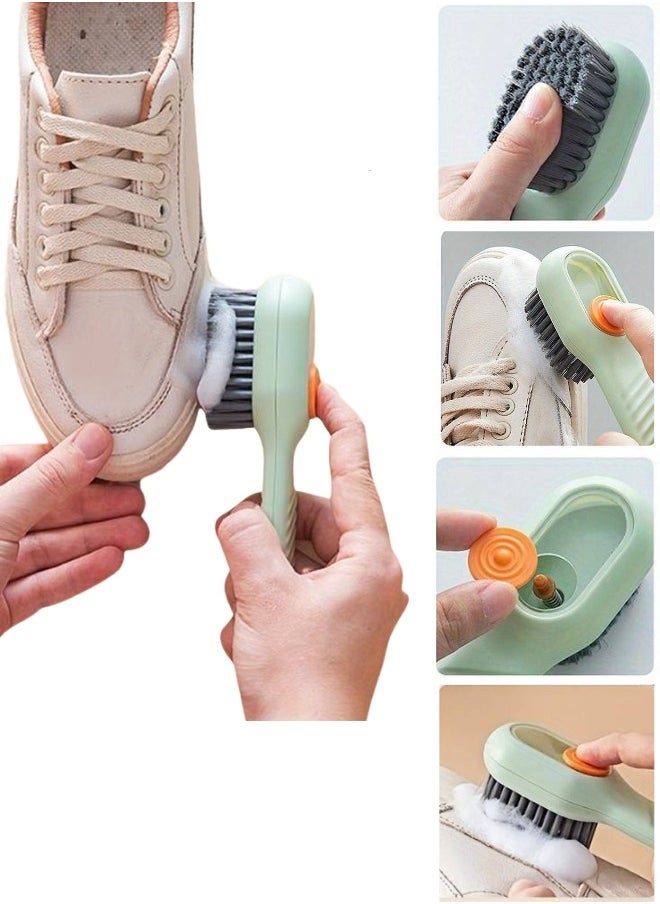 Generic - Multi-functional shoe brush with box Automatic multi-color liquid long-handled cleaning brush - Image 1