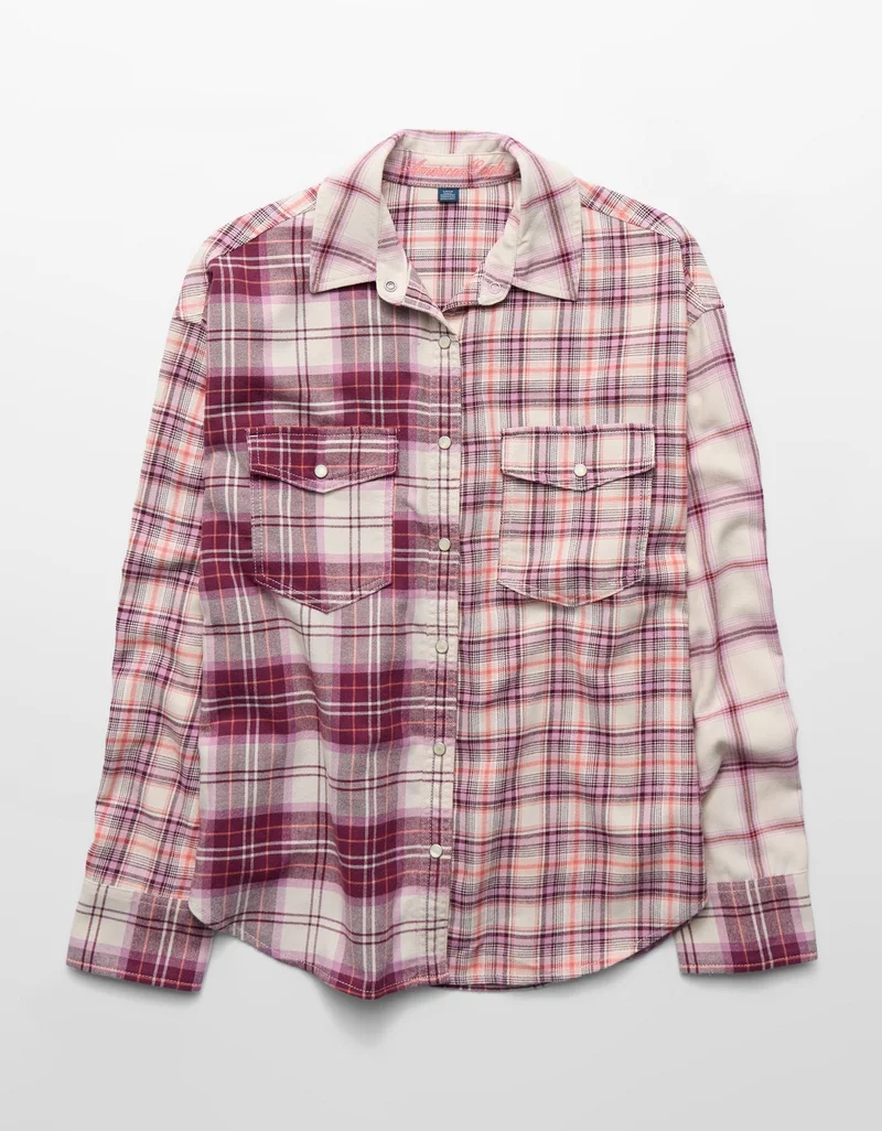 American Eagle  AE Oversized Flannel Shirt for Women | Best Price UAE