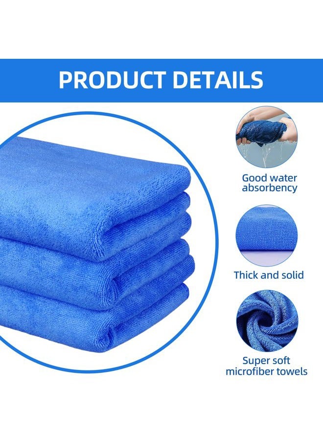 IIDEA 6 Pack Microfiber Cleaning Cloths Extra Large 30" x 20",XL Rags Washable Reusable Streak Free Lint Free Towels for Floor Mop,Glass,Windows,Kitchen,Bathroom,Office & Car Cleaning(Blue) - Image 3