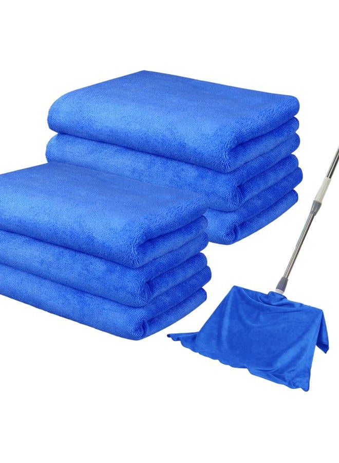 IIDEA 6 Pack Microfiber Cleaning Cloths Extra Large 30" x 20",XL Rags Washable Reusable Streak Free Lint Free Towels for Floor Mop,Glass,Windows,Kitchen,Bathroom,Office & Car Cleaning(Blue) - Image 1