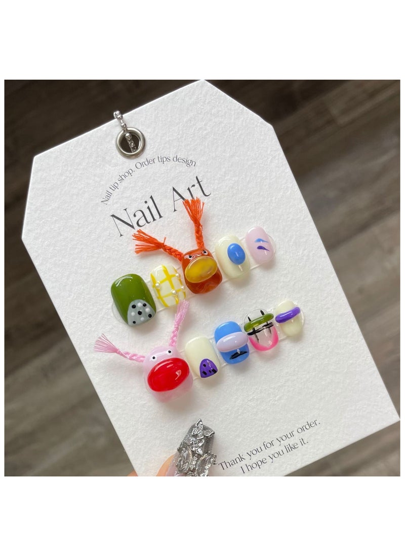 Binzo Beauty - Binzo Beauty Handmade Press On Nails, 10pcs, Nails Art , Acrylic Nails, False Nails, Luxury Collection, Luxury Nails Arts, New Accessories， Wedding Nails，Party Nails. - Image 1