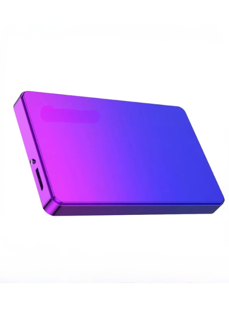 AROAQ - External Hard Drive, USB3.0 Ultra Slim HDD Storage Device, Portable Compact High-speed Mobile Hard Disk Compatible for Pc, Desktop, Mobiles, Laptop, Game Console, Ps4, (Gradient Blue Purple, 120GB) - Image 1
