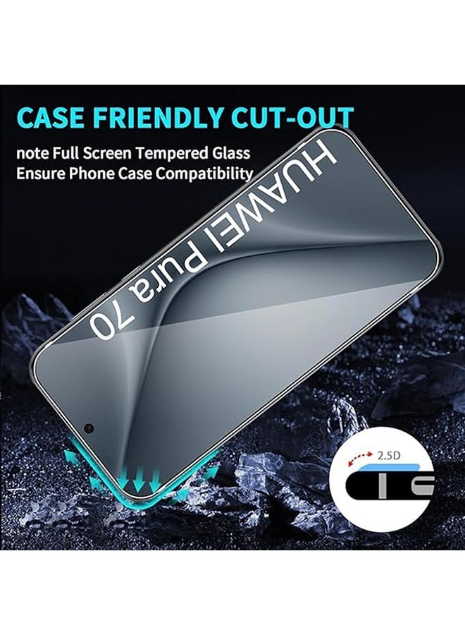 2 Pack Huawei Pura 70 5G Screen Protector, 9H Tempered Glass Screen Protector for Huawei Pura 70 5G, Full Coverage Bubble-Free Tempered Film, Anti-Scratch Film  - Image 4