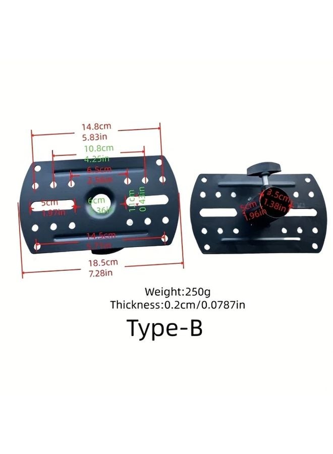 2 Piece Set Type C Speaker Metal Stand Tray Fixed Installation Iron Plate Holds 66 14LB - Image 4