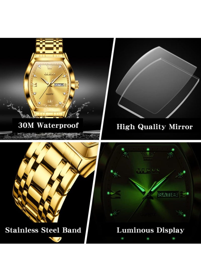 OLEVS Men's Luxury Business Diamond Analog Quartz Watch 5528 - Image 4