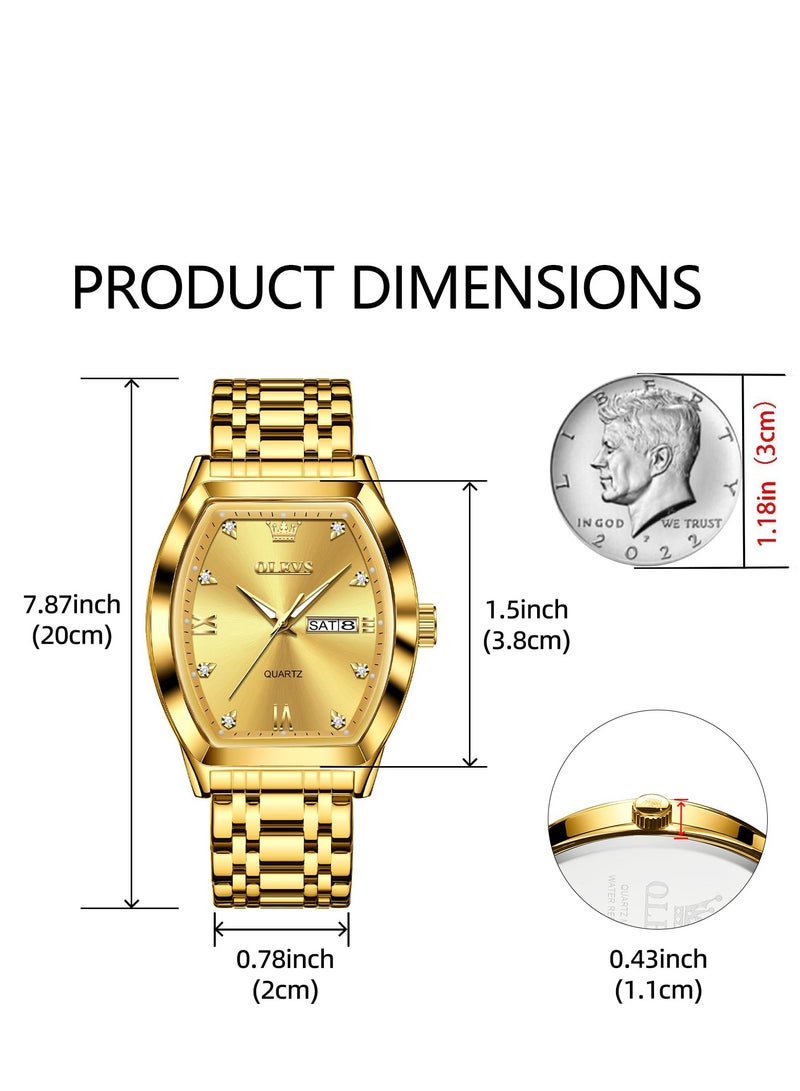 OLEVS Men's Luxury Business Diamond Analog Quartz Watch 5528 - Image 3