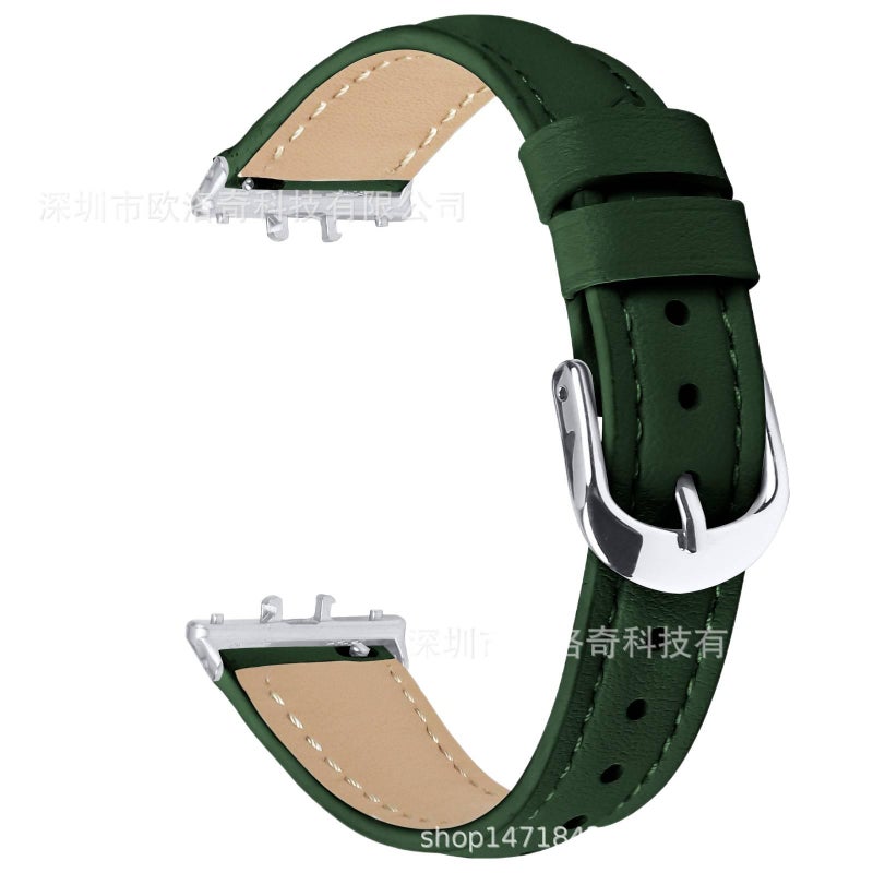 سوار ساعة ذكية سوار جلدي كلاسيكي متوافق مع Samsung Galaxy Watch بملاءمة قابلة للتعديل وحزام بديل للاستخدام اليومي باللون Gold قابل للتعديل للتنقل اليومي سهل التخزين - Image 1