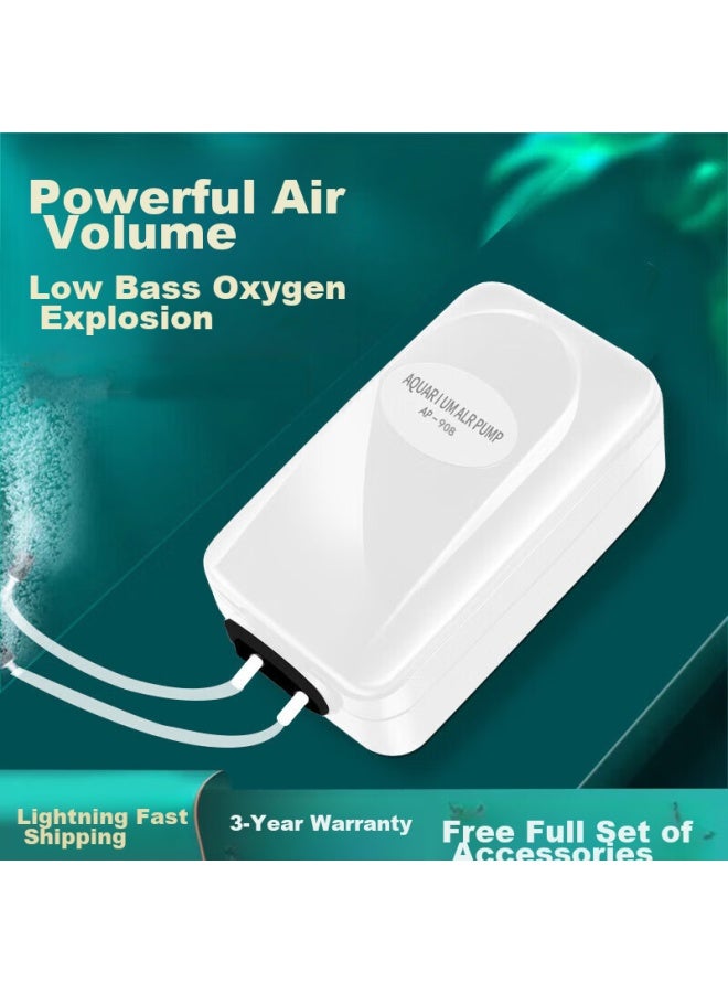 TG Taoge Aquarium Air Pump, Fish Oxygenator, Quiet Small Household Fish Tank Oxygenator, Air Pump Ap908 - Image 1