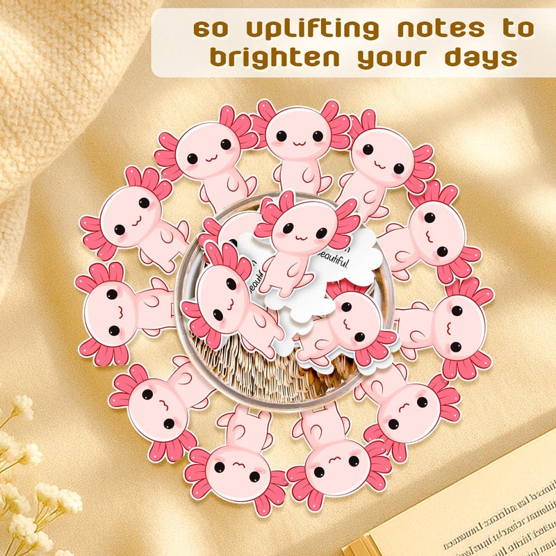 LumenJar 60 Positive Axolotl Affirmation Cards - Back To School Gifts For Teens  Girls  Student - Cute Axolotl Gifts For Teen Girls  Daughter  Granddaughter From Mom  Dad  Grandma - Image 5