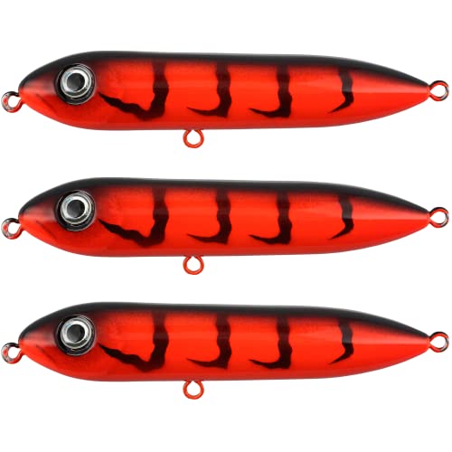 Catfish Sumo Catfish Rattling Line Float Lure for Catfishing, Demon Dragon Style Peg for Santee Rig Fishing, 4 inch (3-Pack, Demon Tiger) - Image 1