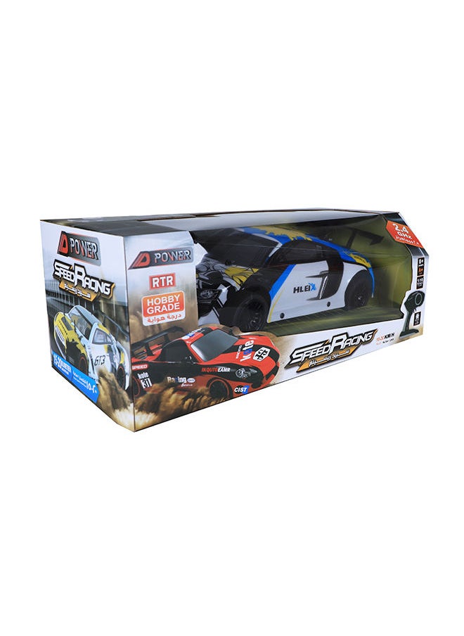D-Power - Speed Racing Rc Race Car, Hobby Grade High Speed Remote Control Car For Kids, Rtr 1:10 Scale, 2.4Ghz - Blue - Image 1