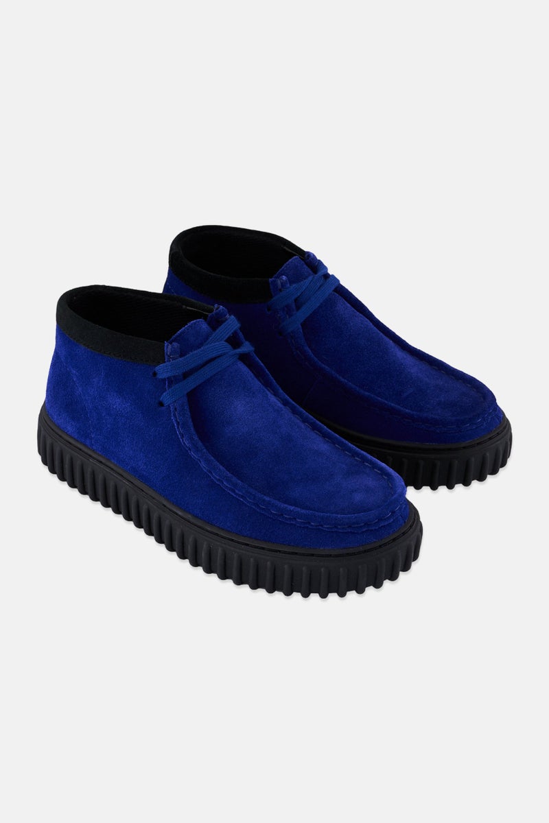 clarks Kids Boy Torhill Standard Fit High Cut Lace Up Shoes, Blue  - Image 1