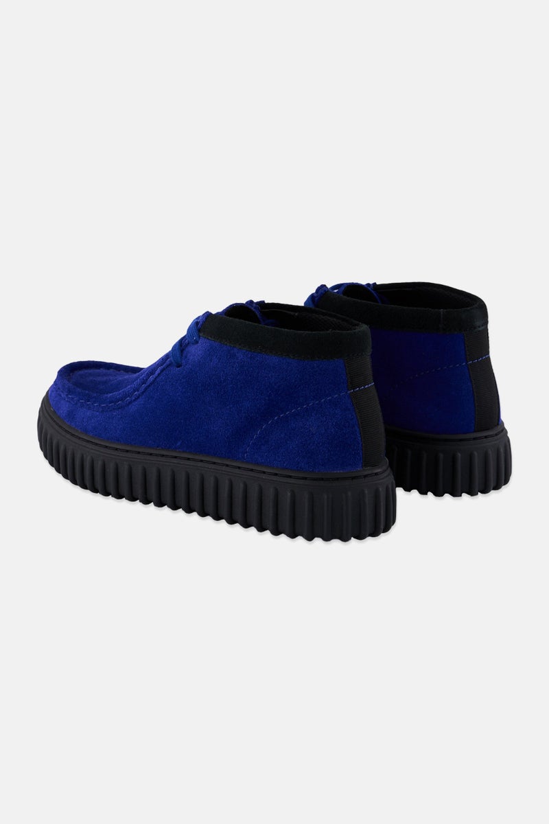 clarks Kids Boy Torhill Standard Fit High Cut Lace Up Shoes, Blue  - Image 2