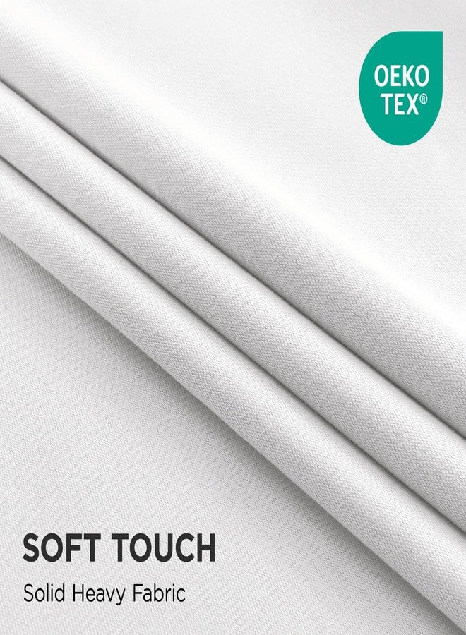 Joydeco Blackout Curtains for Bedroom 84 inch length，Back Tab/Rod Pocket 100% Blackout Living Room Drapes, Textured Thermal Insulated Blackout Curtains 2 Panels Set,52" W x 84" L,Ivory White - Image 4