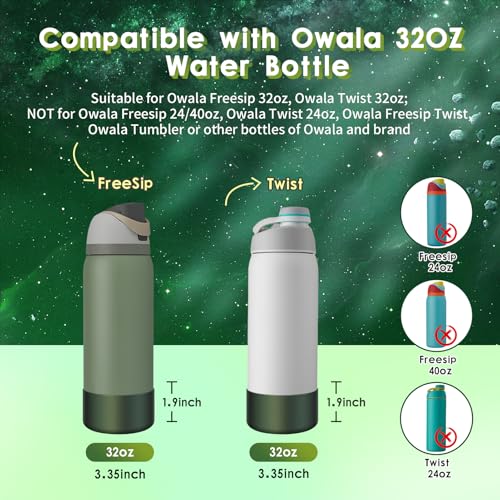 BKBY Chameleon Silicone Water Bottle Boot, Compatible with Owala 24oz 32oz 40oz, Gradient Matte Luster Cup Sleeve Bottom Cover for FreeSip, Twist, or Flip Stainless Steel Water Bottles - Image 2