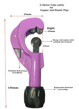 Inditrust Inditrust 335mm Adjustable Tube cutter pipe cutter for Copper and Plastic pipe  - Image 3