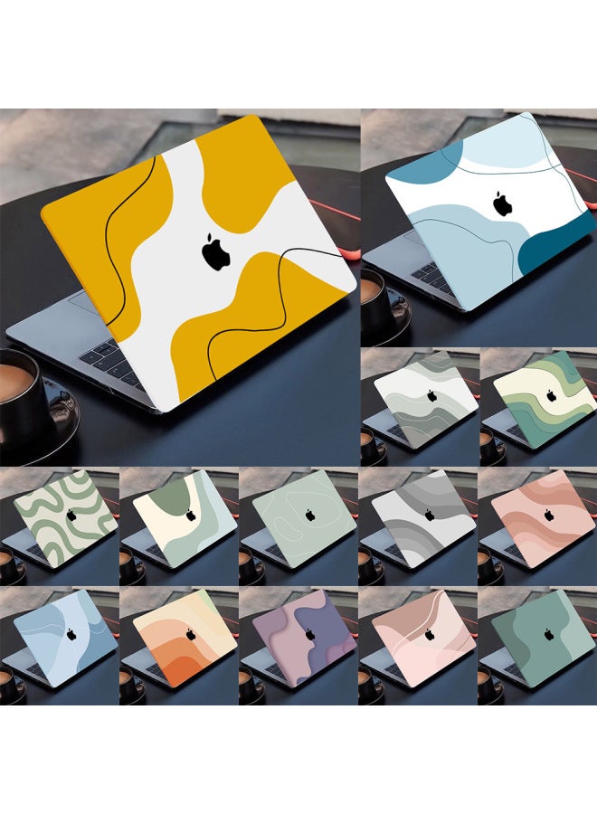 Digital Computer/macbook Protective Cover Floral Pattern Waterproof Pu Leather Case Anti-dust Scratch-resistant-Color:(Hollow) Double-sided Pattern Shell + Same Pattern Keyboard Film-Applicable Model:2019 Pro16(A2141)
