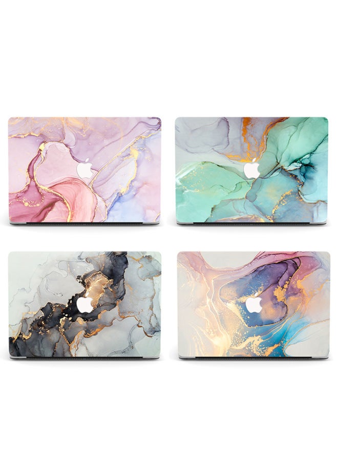 Digital Computer/macbook Protective Cover Floral Pattern Waterproof Pu Leather Case Anti-dust Scratch-resistant-Color:(Hollow) Double-sided Pattern Shell + Same Pattern Keyboard Film-Applicable Model:2019 Pro16(A2141)