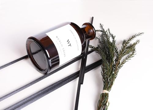 WEALD TRIBE Reed Diffuser Set for Bathroom Air Fresheners, Oil Diffuser Sticks | French Black Juniper & Cedar Scent 4.0 fl oz Home Fragrance with Sticks Defusers | House Bedroom Office Shelf Decor - Image 3