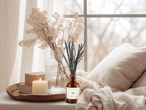 WEALD TRIBE Reed Diffuser Set for Bathroom Air Fresheners, Oil Diffuser Sticks | French Black Juniper & Cedar Scent 4.0 fl oz Home Fragrance with Sticks Defusers | House Bedroom Office Shelf Decor - Image 5