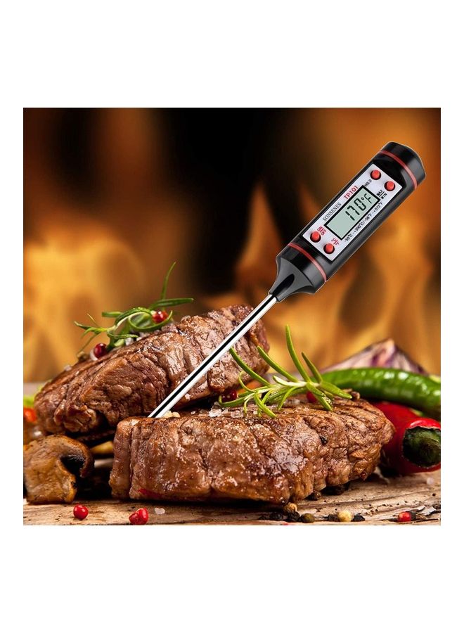 Digital Instant Reading Cooking Thermometer Black/Silver - Image 5