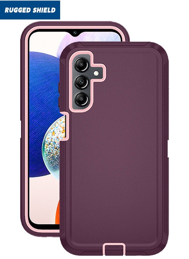 RUGGED SHIELD Samsung Galaxy A15 5G/4G Case, Samsung A15 Durable Shockproof 3-Layer Heavy Duty Case, [Full Protection][Shockproof] [Drop-Proof] [Dust-Proof], Cover for Galaxy A15 5G/4G 2024 (Red/Pink)  - Image 1