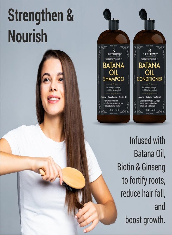 First Botany Batana Oil Shampoo and Conditioner - Fights Hair Loss, Promotes Hair Growth, Fights Dandruff, Lice & Itchy Scalp - for Men and Women Sulfate Free - 16 fl oz x 2 - Image 2