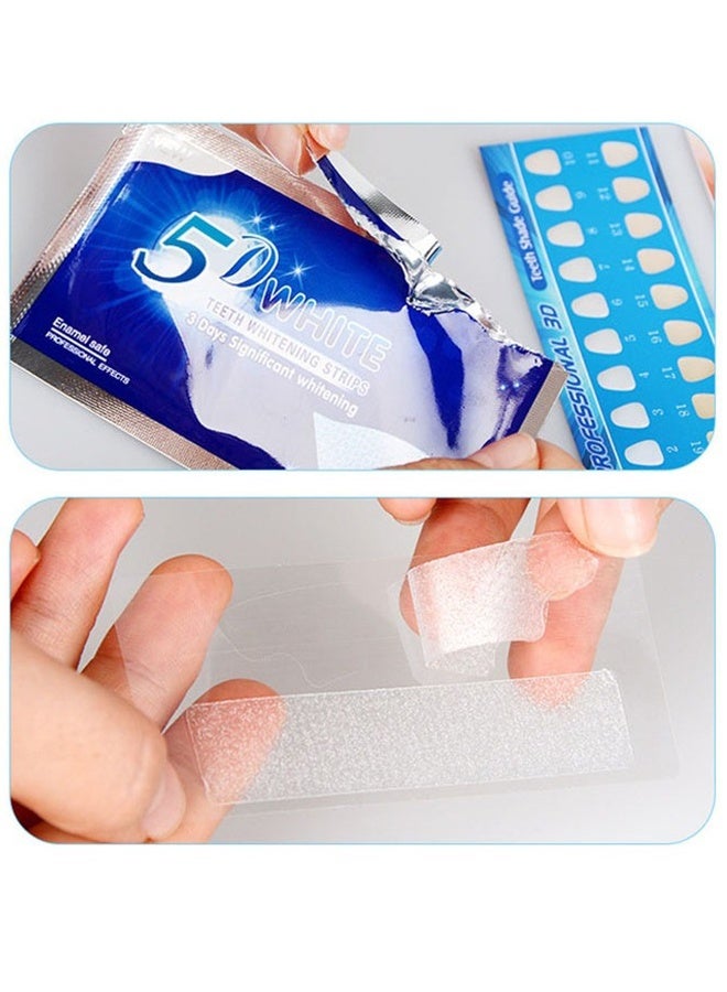 EELHOE 5D White Teeth Whitening Strips— Oral Hygiene Care Strip -for false Teeth Dental Bleaching System Gel （7 Sets） - Image 2