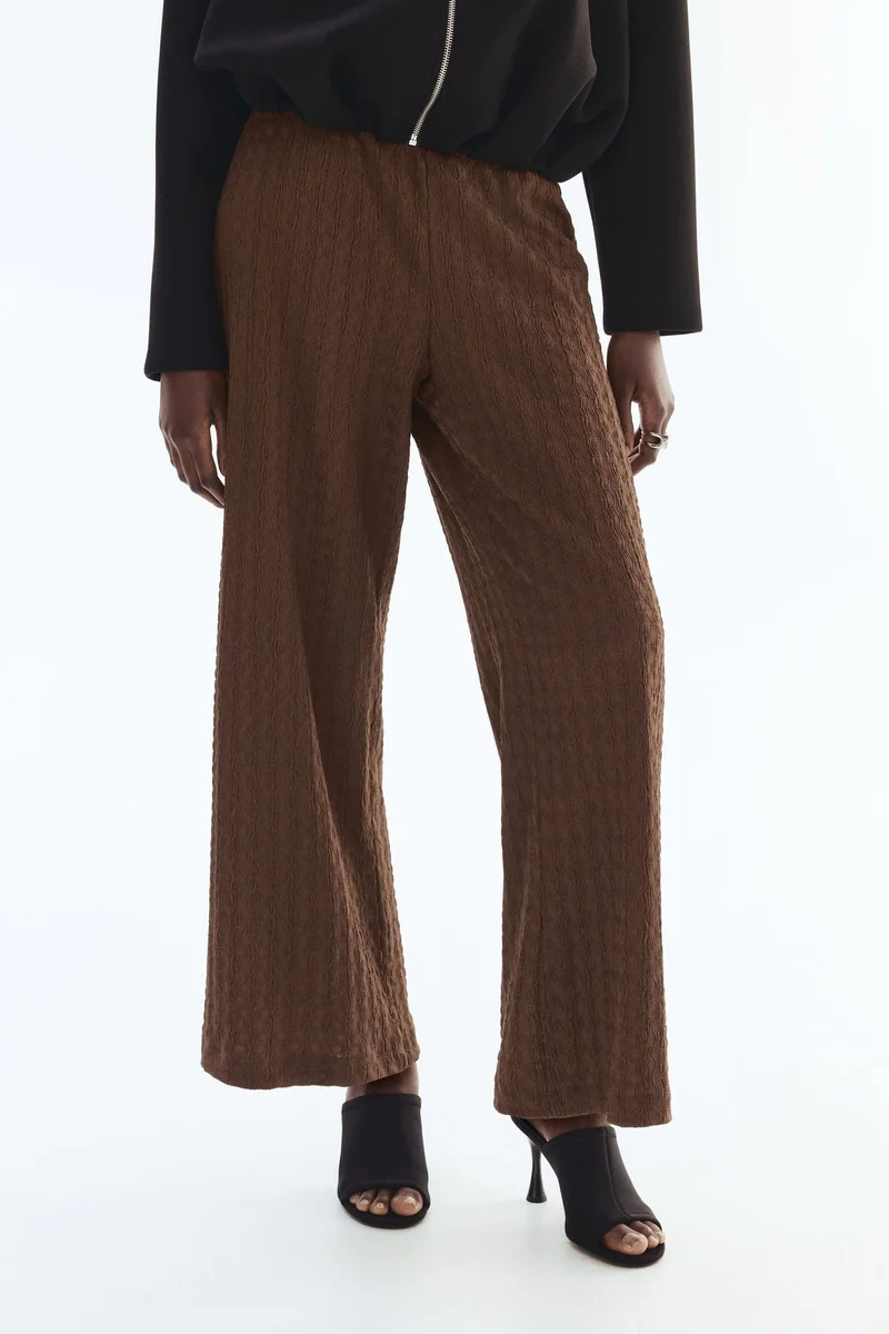 H&M Ankle-length textured jersey trousers
