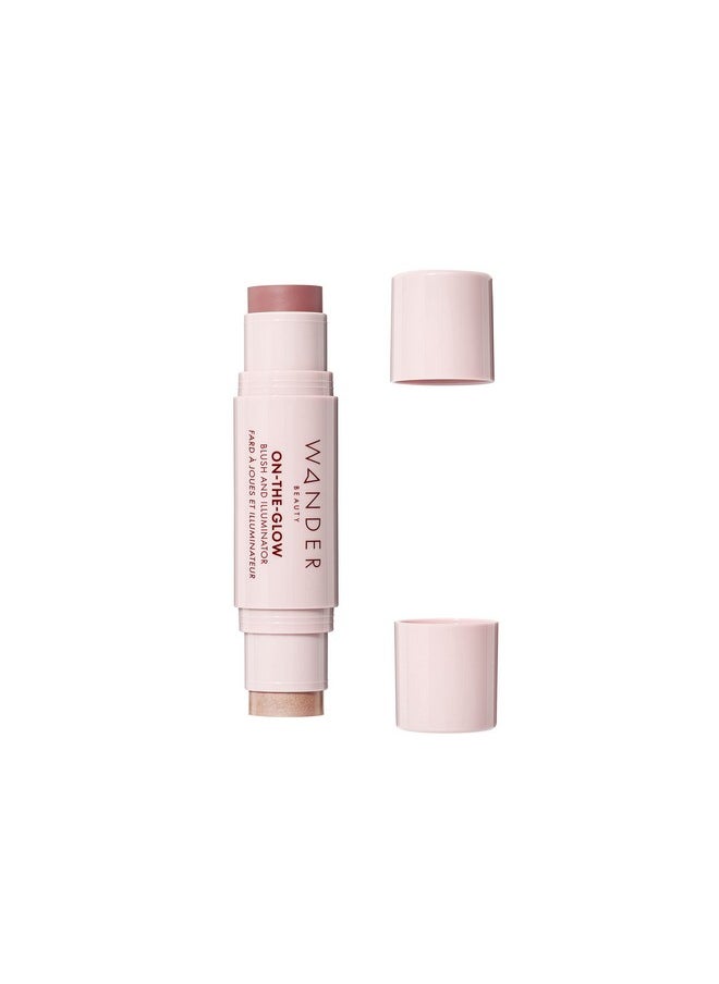 Wander Beauty Ontheglow Blush And Illuminator Bare;Nude Glow 7In1 Hydrating Cream Blush & Highlighting Stick Stick Blush For Cheeks, Lip, Face & Body Highlighter Makeup & Blush  - Image 2