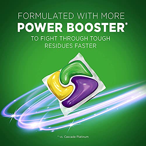 Cascade Platinum Power Boost Dishwasher Pods, Dishwasher Detergent, Dishwasher Soap, Dish Tabs, Dishwashing Tablets, Dish Detergent, Lemon, Actionpacs, 37 Count - Image 5