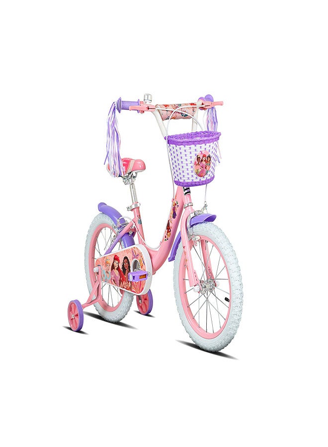 Spartan Disney Princess Magical Kids Bike | 14 Inch Wheel Size With Training Wheels | Single Speed | Pink Color - Image 2