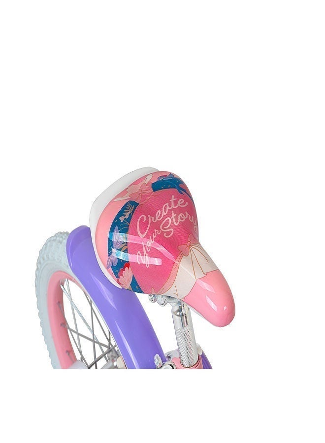Spartan Disney Princess Magical Kids Bike | 14 Inch Wheel Size With Training Wheels | Single Speed | Pink Color - Image 4
