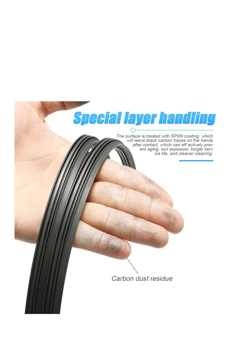 SYOSI 4 Pieces Windshield Wiper Blades Refills DIY Adjustable Car Windscreen Wiper Rubber Strip Frameless Window Boneless Insert Silicone Strips Auto Universal Accessories for Most Vehicles (16 Inches)  - Image 3