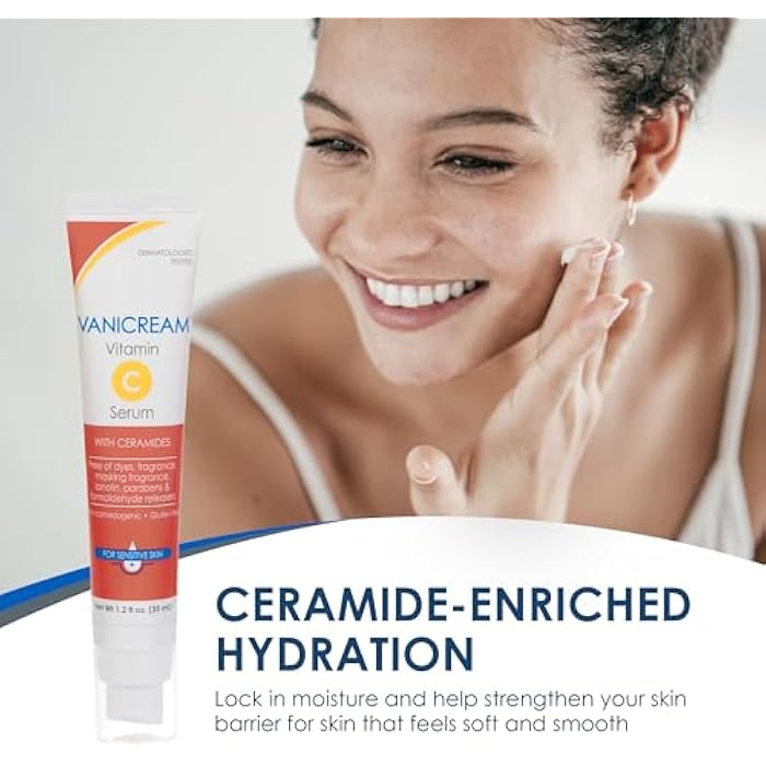 Vanicream Vitamin C Serum, 1.2 Fl Oz, Formulated without Common Irritants for Sensitive Skin, Milky and Lightweight Brightening Serum, Hydrates & Boosts Glow, Dermatologist-Tested - Image 2
