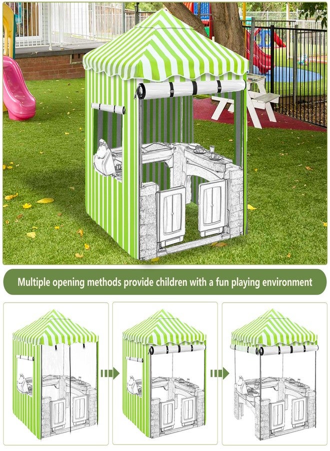 Hadisi Playhouse Cover,600D Heavy Duty Outdoor Waterproof Play House Covers,47.5" W x47.5 D x60 H with Transparent PVC Doors and Windows,Suitable for All Around Playtime Patio with Canopy Playset - Image 2