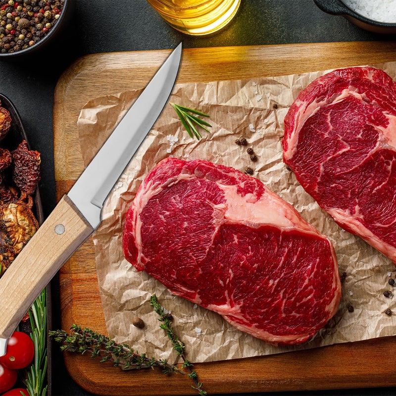 Captoola سكين تقطيع بونينغ كلاسيكية بطول 6 إنش من كابتولا - سكين بونينغ وتقطيع ياباني - سكين بونينغ صلب مع عصا شارب - مجموعة من 3 - Image 4