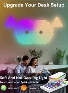 Bukela Smart Triangle Rgb LED Wall Light Panels , Wi-Fi Smart Home Decor Creative Lights with Music Sync, Compatible with Alexa Google Assistant, For Gaming Rooms, Party Decor,Indoor Home Decoration(10 Pack)  - Image 2