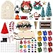 Celltestria 58Pcs Mini Christmas Door Decorations Sets Miniature Statues Wooden Door Tree Gift Boxes Wreath Santa Claus Snowman Accessories for Christmas Holiday Fairy Garden Decor - Image 2