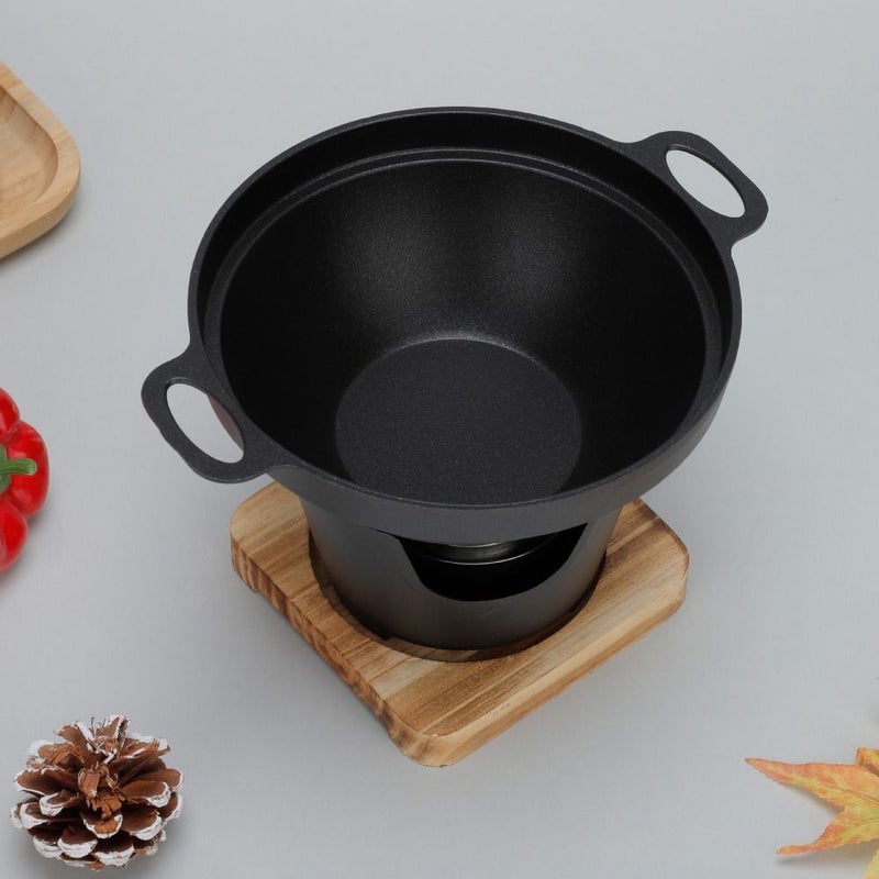 Compact Non Stick Mini Korean BBQ Grill Pan Black Smokeless Aluminum Hand Wash Only Single Serving - Image 4