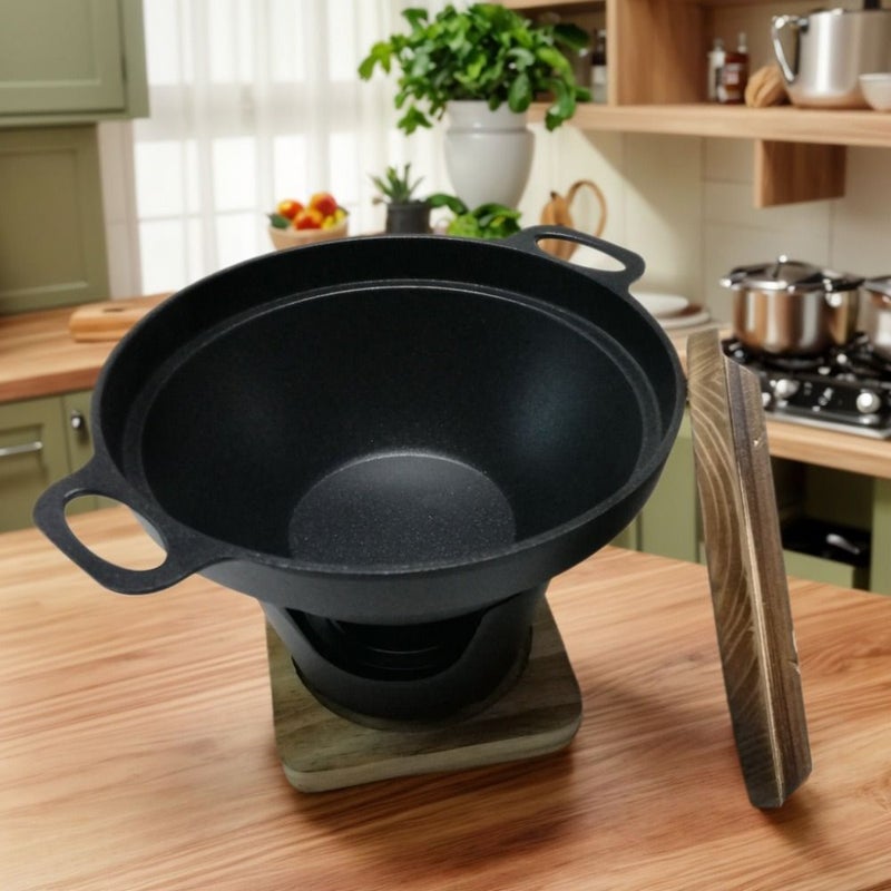 Compact Non Stick Mini Korean BBQ Grill Pan Black Smokeless Aluminum Hand Wash Only Single Serving - Image 1