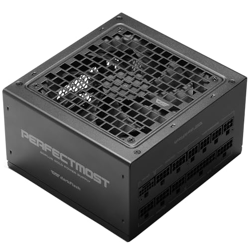 darkFlash PMT750 Fully Modular Power Supply ATX 3.1& PCIe 5.1 Ready, 12VHPWR Cable Included, 100% Japanese 105°C Capacitors, 80 Plus Gold Gaming PSU, Compact 150mm Size, 5 Year Warranty(Black) - Image 1