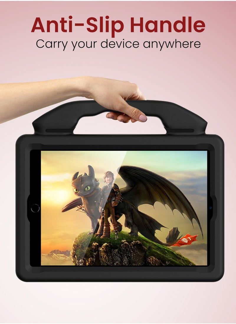 Moxedo Moxedo Shockproof Protective Case Cover Lightweight Convertible Handle Kickstand for Kids with pencil holder Compatible for iPad Pro / Air3 10.5 / 10.2 2019 / 2021 - Black  - Image 5